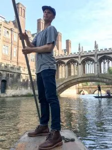 Punting on the River Cam in Cambridge, England