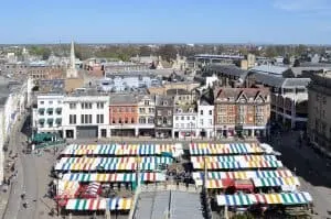 Market Square in Cambridge, England