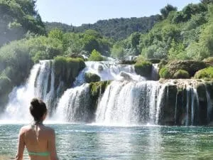 Swimming in Krka National Park | Skradinski Buk Waterfalls Croatia