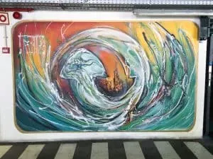 Lisbon Street Art in Parking Garage