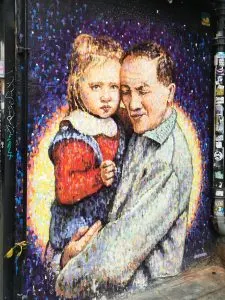 Street art in Brick Lane area of London's East End