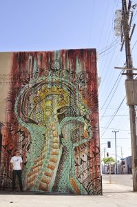 Street art mural in downtown Los Angeles