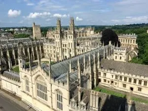 View from Church of Saint Mary's in Oxford, England