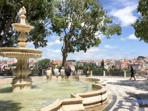 Miradouro de S&atilde;o Pedro de Alcantara in Lisbon, Portugal