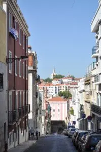 Streets of Pr&iacute;ncipe Real in Lisbon, Portugal