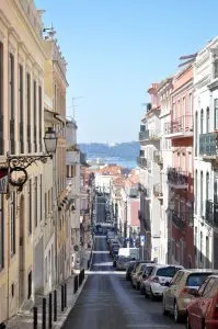 Streets of Pr&iacute;ncipe Real in Lisbon, Portugal