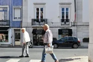 Streets of Pr&iacute;ncipe Real in Lisbon, Portugal