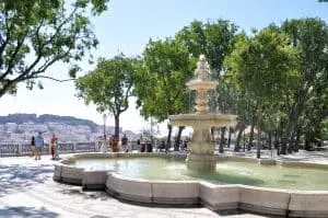 Miradouro de São Pedro de Alcantara in Lisbon, Portugal