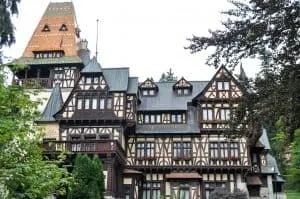 Pelisor Castle, right next door to the beautiful Peles Castle in Sinaia, Romania