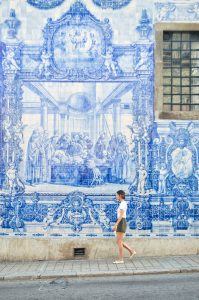 Visit Capela das Almas (Chapel of the Souls) in Porto, Portugal for one of the most exquisite azulejos-clad facades in the city