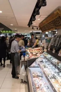 The Best Japanese Street Food in Tokyo's Shibuya Neighborhood | A Tokyo Food Tour with Arigato Food Tours | Exploring the expensive Food Hall below Shibuya Station