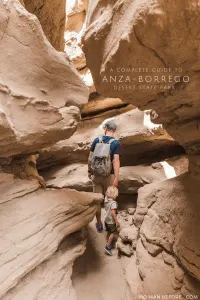 A Complete Guide to Anza-Borrego Desert State Park | Head out for an adventure in Southern California's desert where you can explore slot canyons, a palm oasis, and desert badlands | Hike through the coolest slot canyon in Southern California