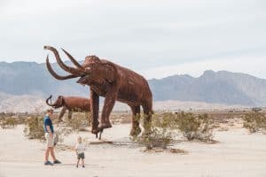 Galleta Meadow Statues Woolly Mammoth in Anza Borrego State Park
