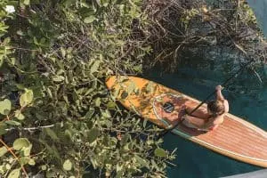 Stand Up Paddle boarding in Nativus Glamping Tulum Cenote