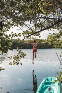 Diving into Nativus Glamping Tulum Cenote