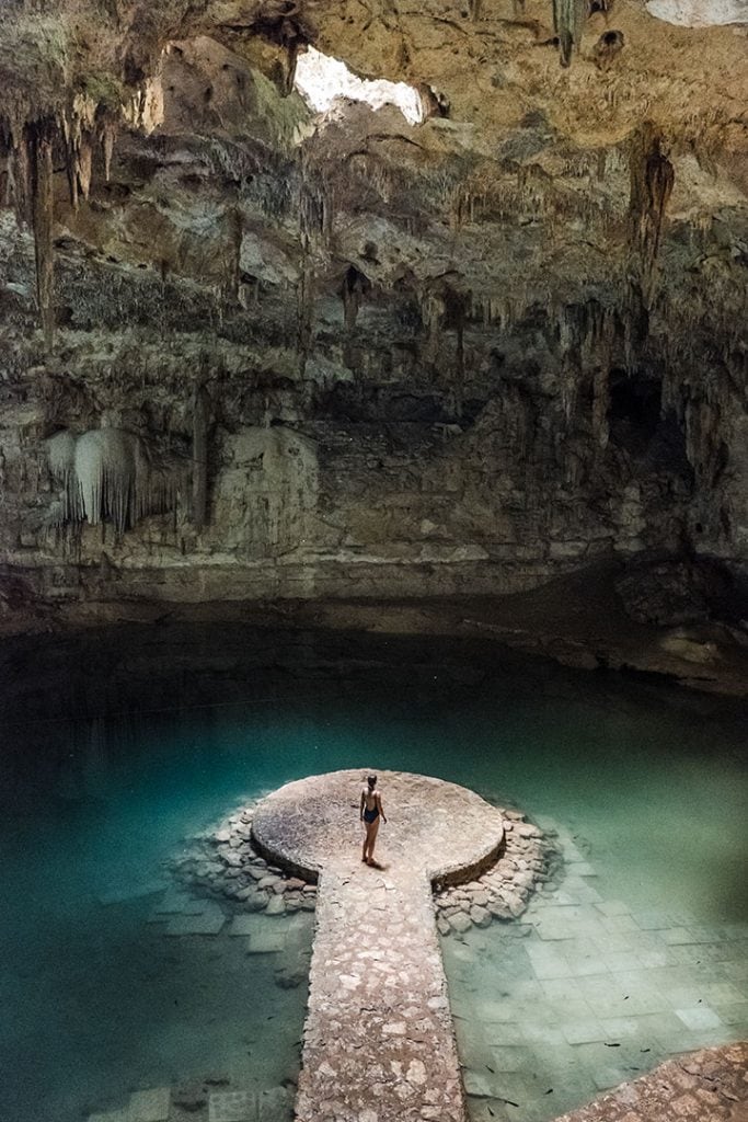 Cenote Suytun | If you're heading to Mexico's Yucatán Peninsula, no doubt you'll want to visit at least a few of the cenotes. There are thousands of these magical natural swimming pools across the peninsula, but some of the most stunning are near the town of Valladolid. Whether you visit the area on a day trip to the famous Mayan ruins of Chichén Itzá or plan a longer stay, don't miss these seven stunning cenotes near Valladolid! #mexico #cenote #valladolid #tulum #travel