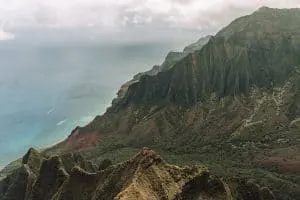 View of Na Pali Coast and Kalalau Valley