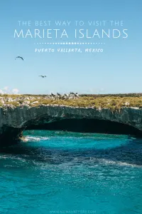 Las Islas Marietas (or the Marieta Islands in English) are famous for its hidden beach and as a breeding ground for the blue-footed booby. Find out the best way to visit these beautiful islands, only a short boat ride from Puerto Vallarta and the Riviera Nayarit in Mexico. | #travel #mexico