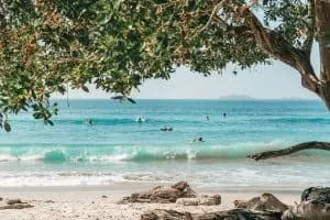 Surfing at La Lancha Beach in Riviera Nayarit, Mexico