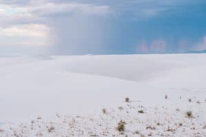 Storm heading over the sand dunes in White Sands National Monument, New Mexico