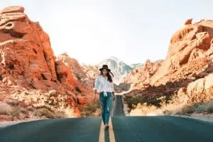 Mouse's Tank Road in Valley of Fire State Park Nevada