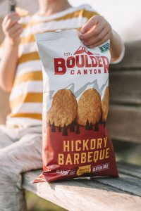 Bag of Hickory BBQ Potato Chips by Boulder Canyon