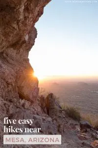 5 Hikes You Can't Miss in Arizona | Looking for great hiking near Mesa, Arizona? Experience the beauty of the Sonoran Desert with these five easy trails. Hike among thousands of saguaro cactus in the Superstition Mountains and Usery Mountain Regional Park about 30 minutes east of Phoenix. | #arizona #phoenix #mesa #hikes #hiking #arizonahiking #travel