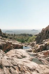 Water pools at the end of Hieroglyphic Trail in Superstition Wilderness