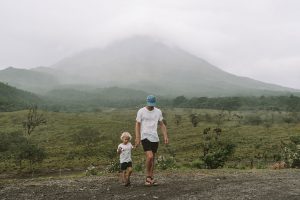 Hiking the 1968 trail with views of Arenal Volcano