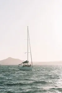 Sailboat in the Sea of Cortez in Cabo San Lucas, Mexico