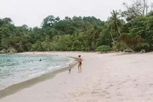 Manuel Antonio Beach inside the national park in Costa Rica