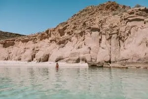 Playa Ensanada Grande on Isla Espiritu Santo Island tour near La Paz, Mexico