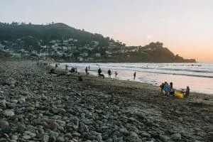 Rocky shoreline at Pacifica Beach