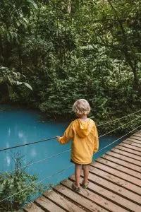 Hiking along Rio Celeste in Costa Rica