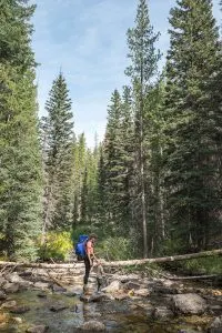 Creek crossing on the trail to Alice Lake in Idaho's Sawtooth Wilderness