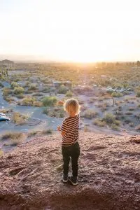 Hole in the Rock at Papago Park is a great place to watch the sunset near Scottsdale, Arizona