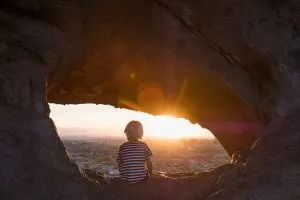 Hole in the Rock at Papago Park is a great place to watch the sunset near Scottsdale, Arizona