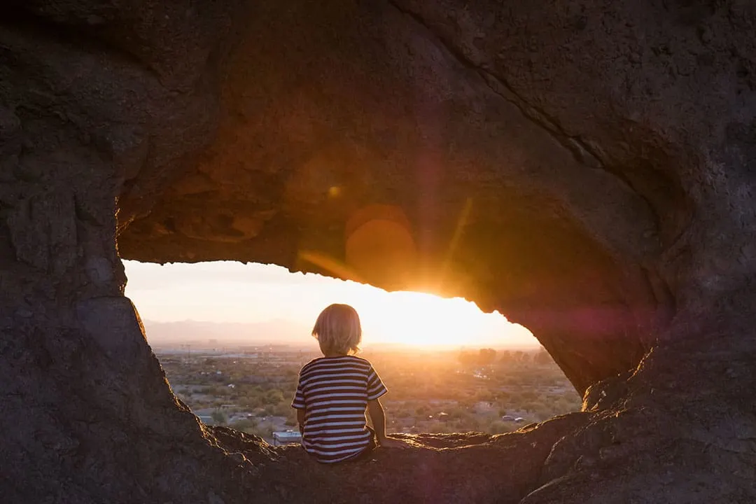 Hole in the Rock at Papago Park is a great place to watch the sunset near Scottsdale, Arizona