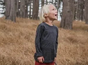 Fjarn Merino Wool Shirt makes a great base layer for kids