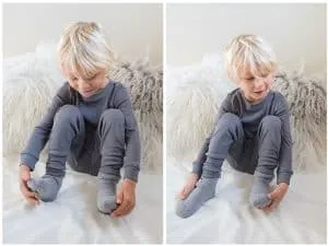 Nui Organics Merino Wool thermals for kids
