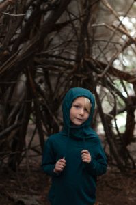 Nui Organics merino silk hoodie for kids