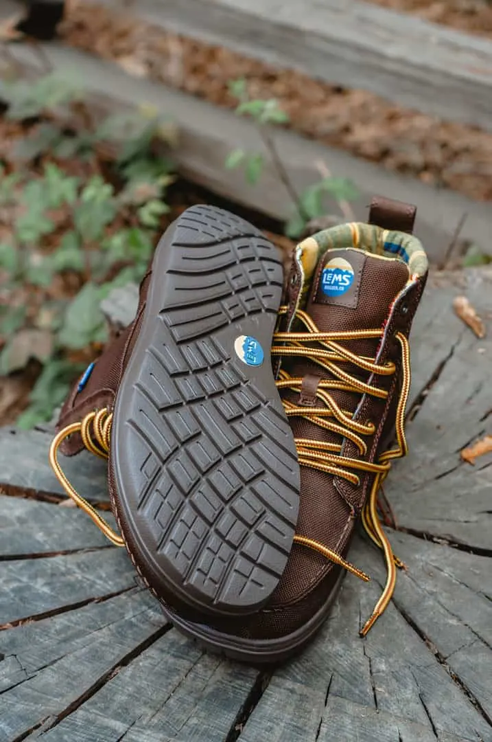 Nylon Lems Boulder Boots are lightweight, minimalist boots with a wide toe box