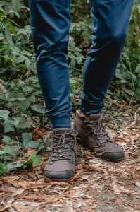 Brown Canvas Barefoot Boots by Xero Shoes