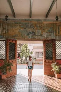 Colonial architecture in Todos Santos, Mexico
