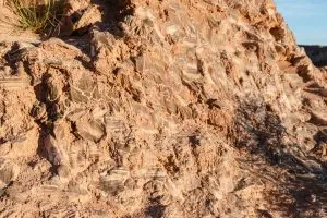 Close up of crystals on glass mountain
