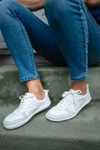 Groundies Barefoot Shoes, a classic white tennis shoe