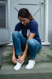 Groundies Barefoot Shoes, a classic white casual barefoot shoe for women