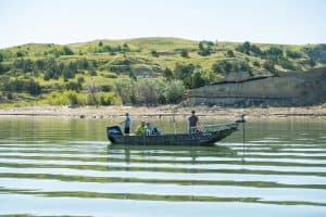 Fishing on Lake Sakakawea in North Dakota