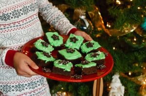 Kodiak Cakes Fudge Brownies with Mint Frosting