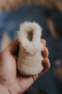 Nui Organics soft leather baby moccasins